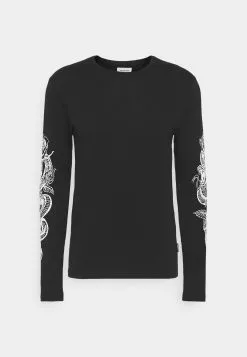 Qualité Garantie YOURTURN UNISEX - T-shirt à manches longues t shirt Col rond all - M, black