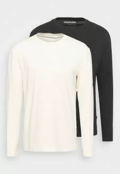 YOURTURN 2 PACK UNISEX - T-shirt à manches longues Garantie De Qualité 100% t shirt Col rond all -YOURTURN Soldes 2023 b889682e7e674a098bf1fe1fcfe3bbd3